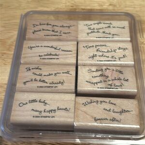 Stampin’ Up! Curvy Verses Rubber Block Stamps Set of 8